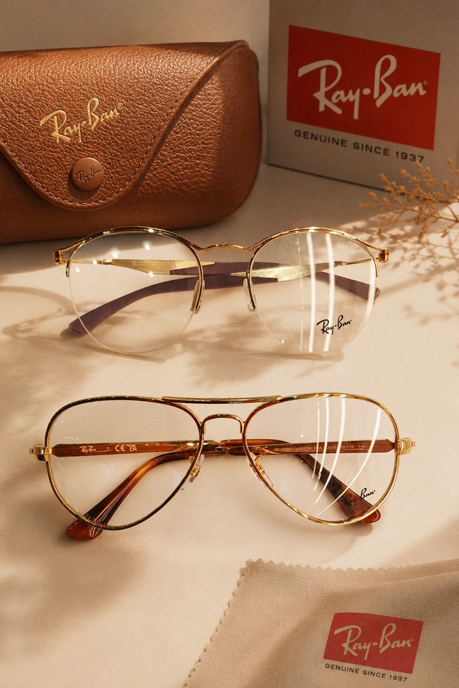 Metalowe oprawy z akcesoriami Ray-Ban